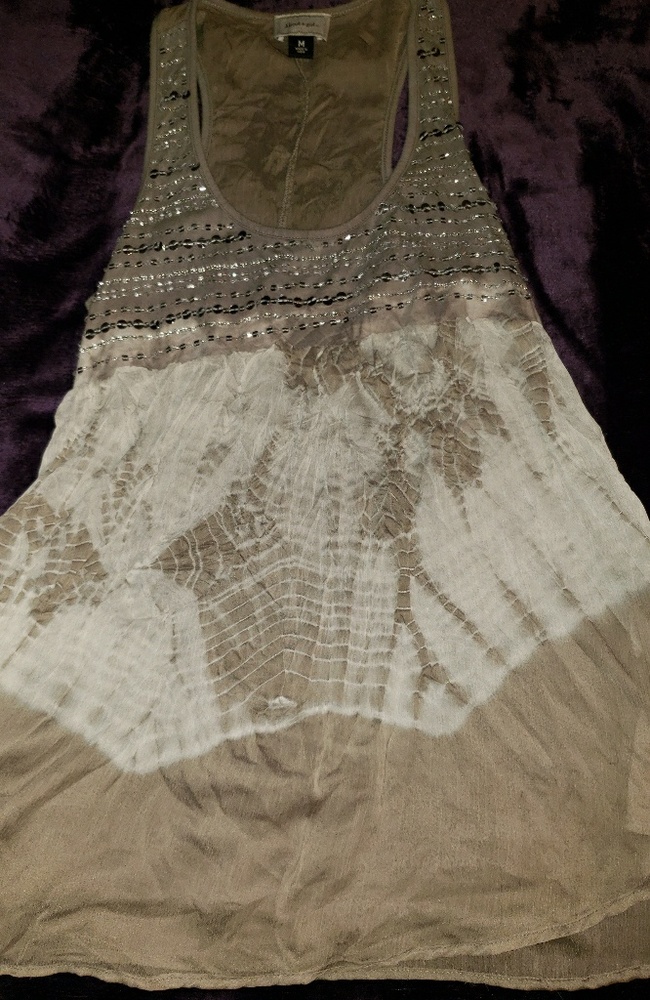 Tie dye Sequin Crinkle Flowy Tank